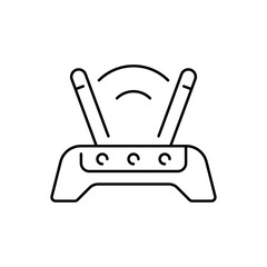 WIFI router vector icon. Wi FI symbol. WIFI router outline vector icon