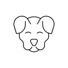 Dog vector icon. Dog symbol. Dog outline vector icon