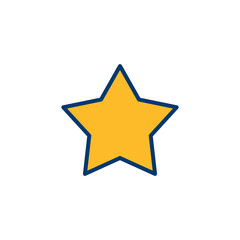 Star Icon vector isolated on white background. Star vector icon. Rating symbol
