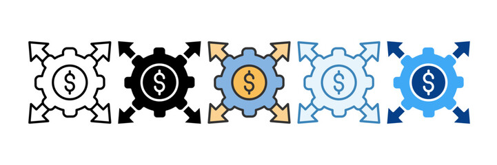 Business Expansion  Icon Set Multiple Style Collection