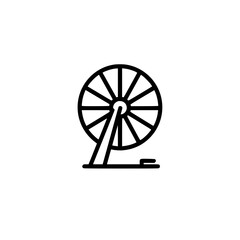 Fototapeta premium Hamster Wheel Line Drawing