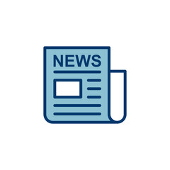 Fototapeta premium Newspaper icon vector isolated on white background. news paper icon vector