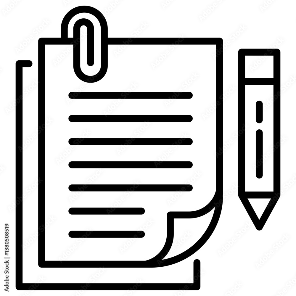 Poster memo line icon