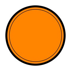 Circle adhesive symbols. White tags, paper round stickers 