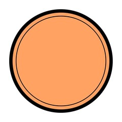 Circle adhesive symbols. White tags, paper round stickers 