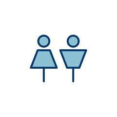 Man and woman icon vector isolated on white background. male and female symbol