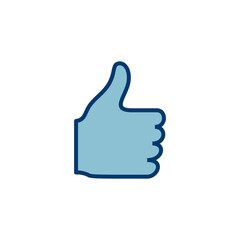 like icon vector isolated on white background. Thumbs up icon. social media icon