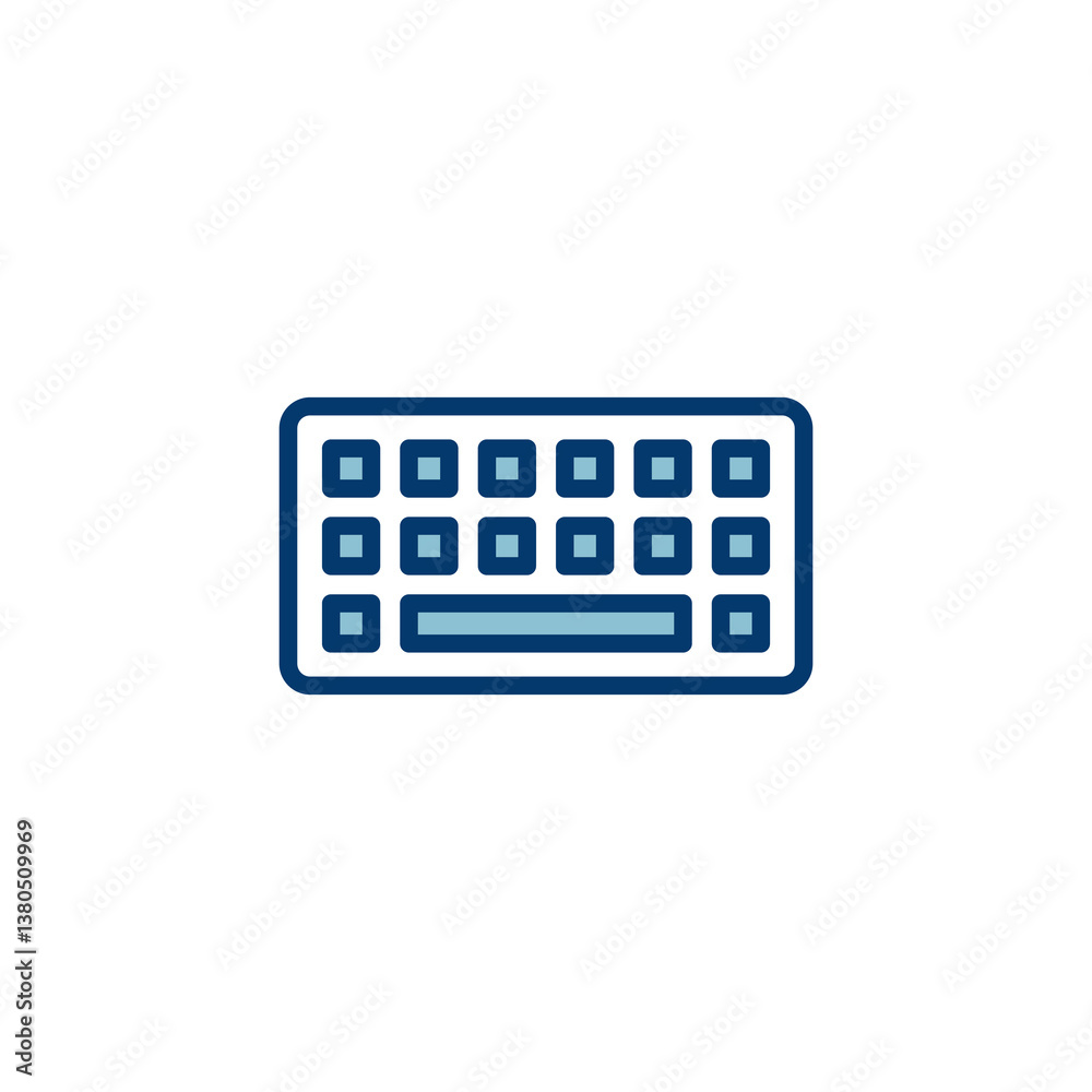 Fototapete keyboard icon vector isolated on white background. keyboard vector symbol