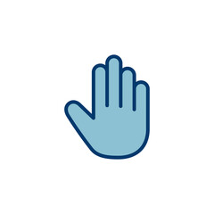 Hand icon vector isolated on white background. Hand gesture. hand stop