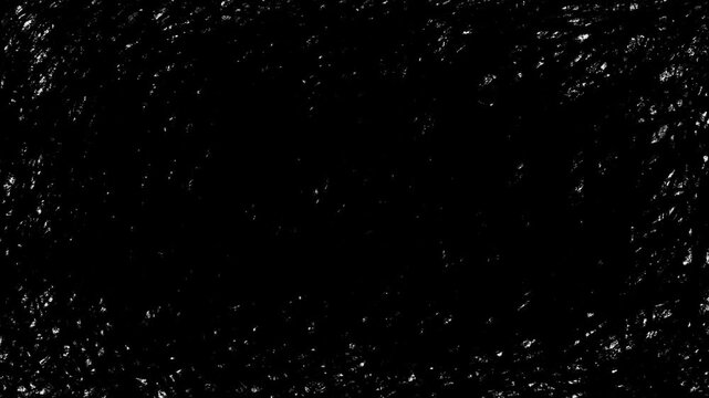 Looped seamless animation. Black hand drawn background. Dynamic and chaotic with hand-drawn feel. Space for text.