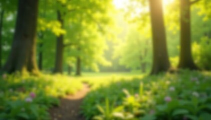 Abstract blurred nature scene, soft focus, bokeh effect, colors, design