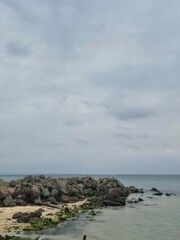 storm clouds over the sea
