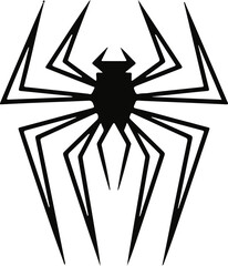  Abstract vector illustration of a spider with line art design.