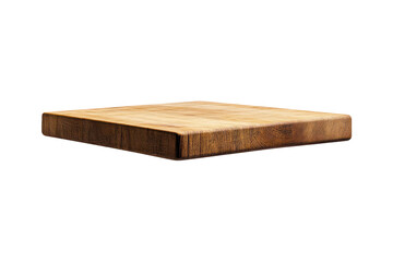 This image features a close-up shot of a wooden cutting board with a transparent background.