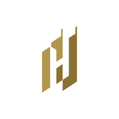Letter H building logo vector illustration