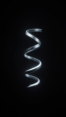 A futuristic, high-tech spiral graphic with a dark background, likely representing digital or scientific data.
