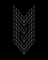 Outline number 2 real estate style. Spider web style monogram number design. Perfect for Corporate, T-shirts, Home, Architecture, Building and Construction. Also, suitable for sports cars, gamers.