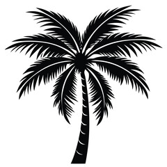 Palm Tree Silhouette Vector - High-Quality Isolated Design
