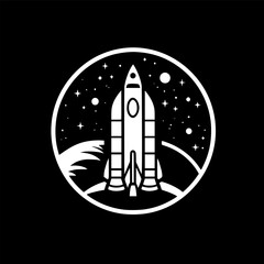Obraz premium Space - Minimalist and Flat Logo - Vector illustration