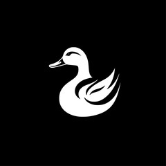 Duck | Minimalist and Simple Silhouette - Vector illustration
