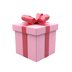 Obraz premium 3d pink gift box 