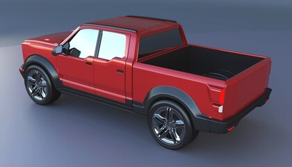 Generic pickup truck rear view © Nikola