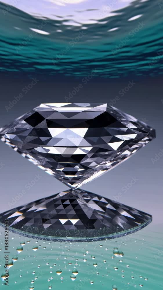 Poster a diamond is on a table. it is a large diamond