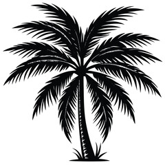 Palm Tree Silhouette Vector - High-Quality Isolated Design