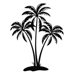 Palm Tree Silhouette Vector - High-Quality Isolated Design