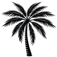 Obraz premium Palm Tree Silhouette Vector - High-Quality Isolated Design