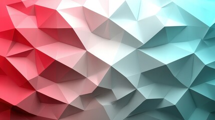 Obraz premium Abstract Red and Teal Low Poly Background