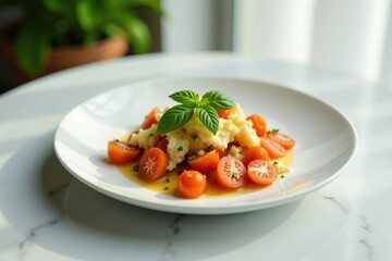 Empty plate with untouched food, minimalist setting, body, mind