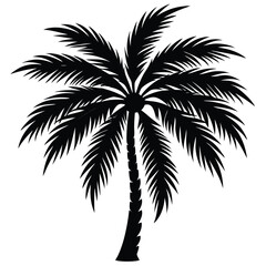 Palm Tree Silhouette Vector - High-Quality Isolated Design