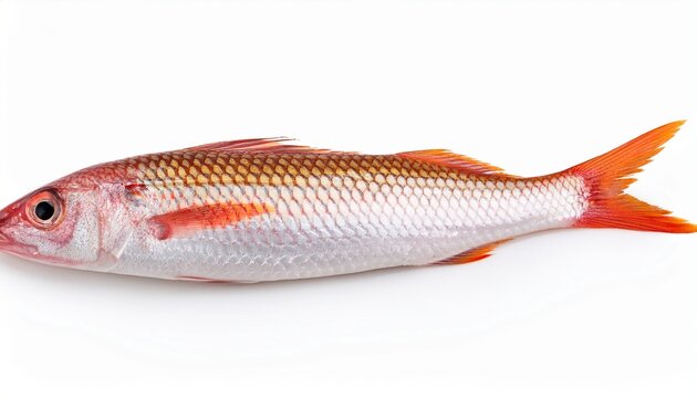 striped mullet mugil cephalus isolated on white background