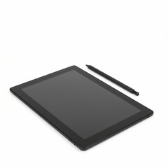 Modern Black Tablet with Stylus, Ready for Digital Creation