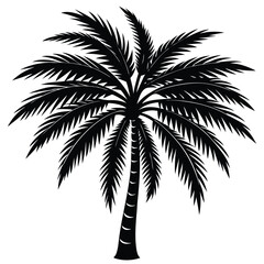 Palm Tree Silhouette Vector - High-Quality Isolated Design