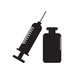 syringe icon logo vector design