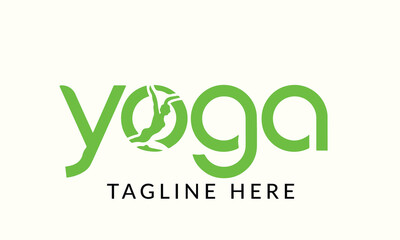 Fototapeta premium Yoga pose vector logo design template. Yoga pose vector logo design template.