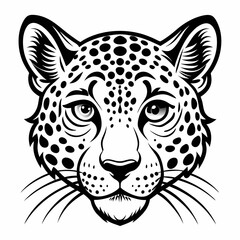 leopard head vector