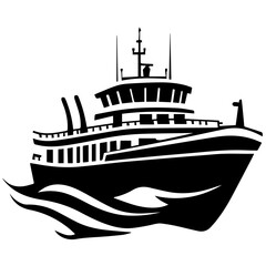 Obraz premium vector illustration of a ship