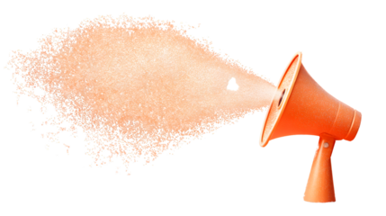 Digital Megaphone Illustrating Wide Dissemination in Modern Communication Landscape