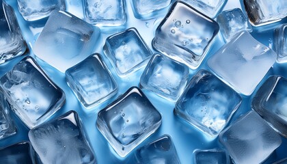 ice cubes texture background the coolness of the ice is refreshing and suitable for summer
