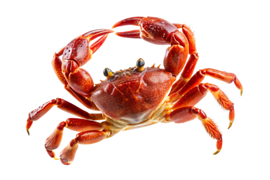 red crab on a transparent background