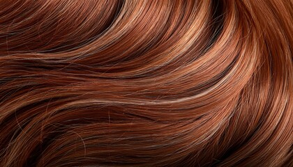 Naklejka premium healthy brown hair flowing smoothly creating elegant waves mocha mousse