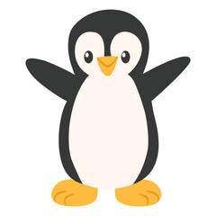 Cute penguin, Simple happy penguin
