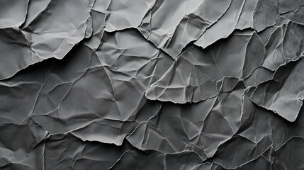 Wrinkled and crumpled grey paper poster texture, featuring an authentic glued and worn appearance