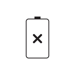 cell phone battery icon logo vector design