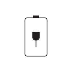 cell phone battery icon logo vector design