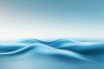 Naklejka premium Minimalist digital artwork with smooth azure gradient and tranquil oceanic hues