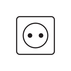 Fototapeta premium electric socket icon logo vector design